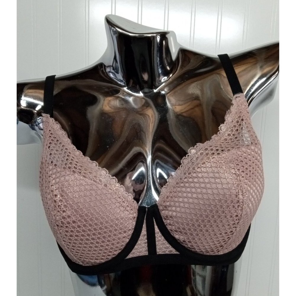Victoria's Secret Women Bra Size 34DD Plunge Pink/Black